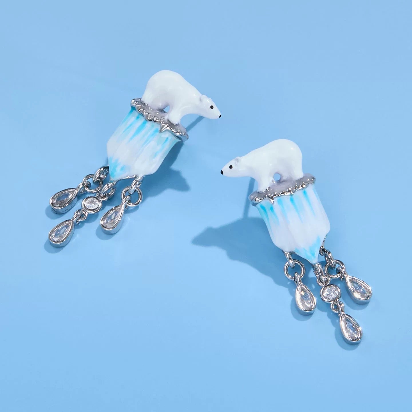 Polar Bear Frost Drop Earrings