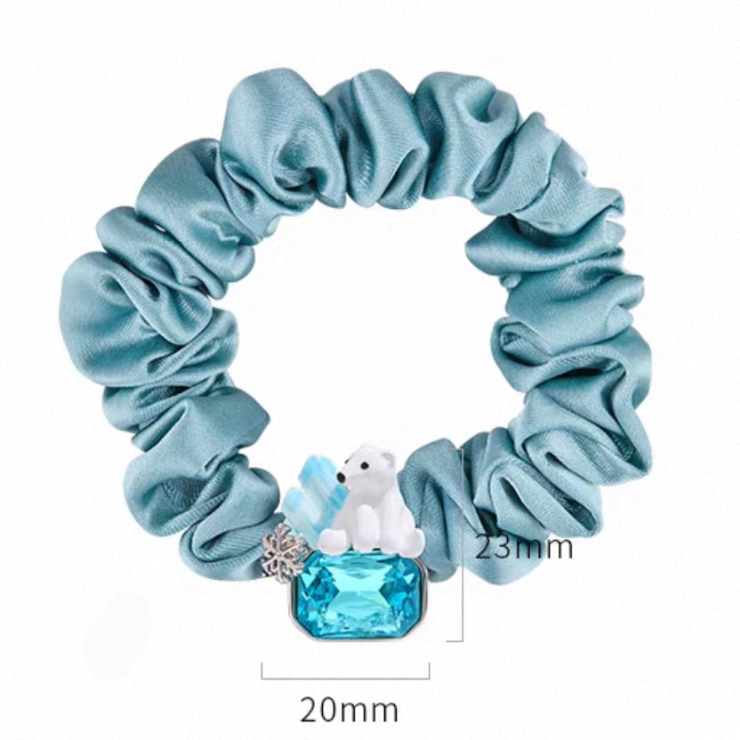 Polar Bear Hair Scrunchie – Glacier Blue
