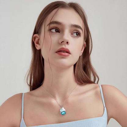 Polar Bear Ice Crystal Necklace