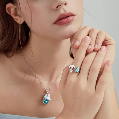 Polar Bear Snowflake Ring