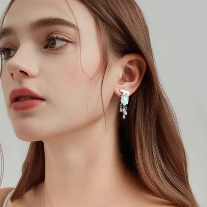 Polar Bear Frost Drop Earrings