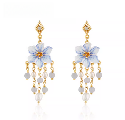 X-ed100501 青花瓷耳钉