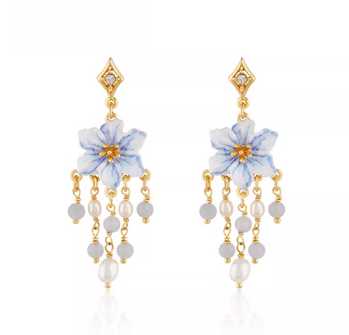 X-ed100501 青花瓷耳钉