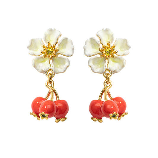 Hawthorn Blossom Drop Earrings
