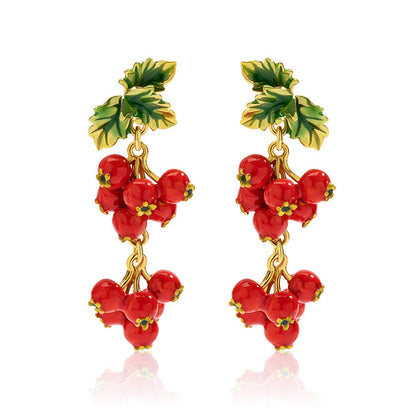 Ruby Hawthorn Cascade Earrings