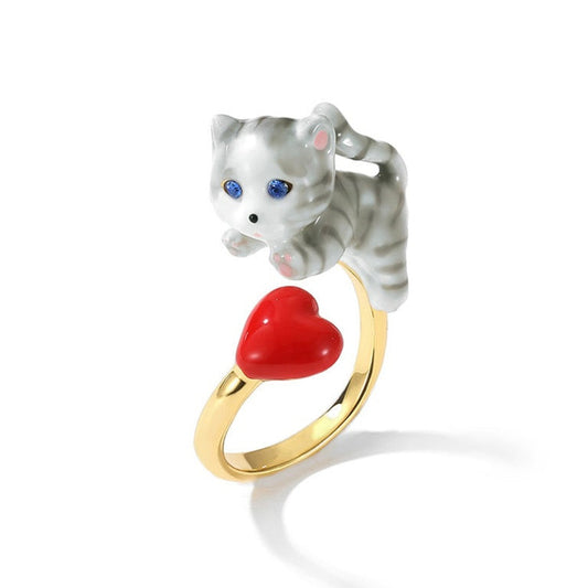 Kitty Heart Ring