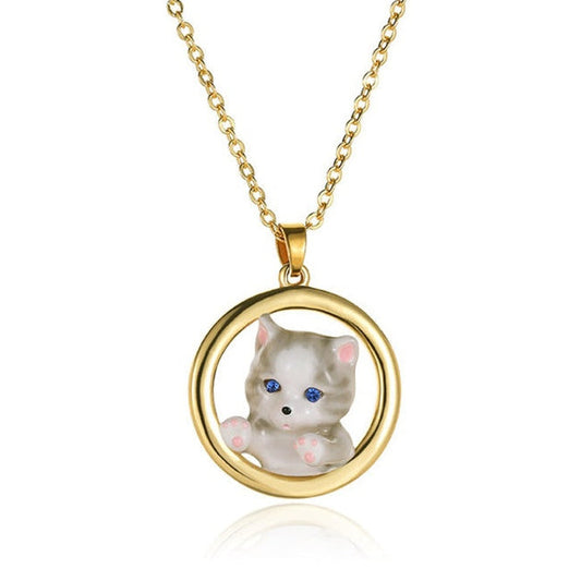 Cat Kitty Pendant Necklace