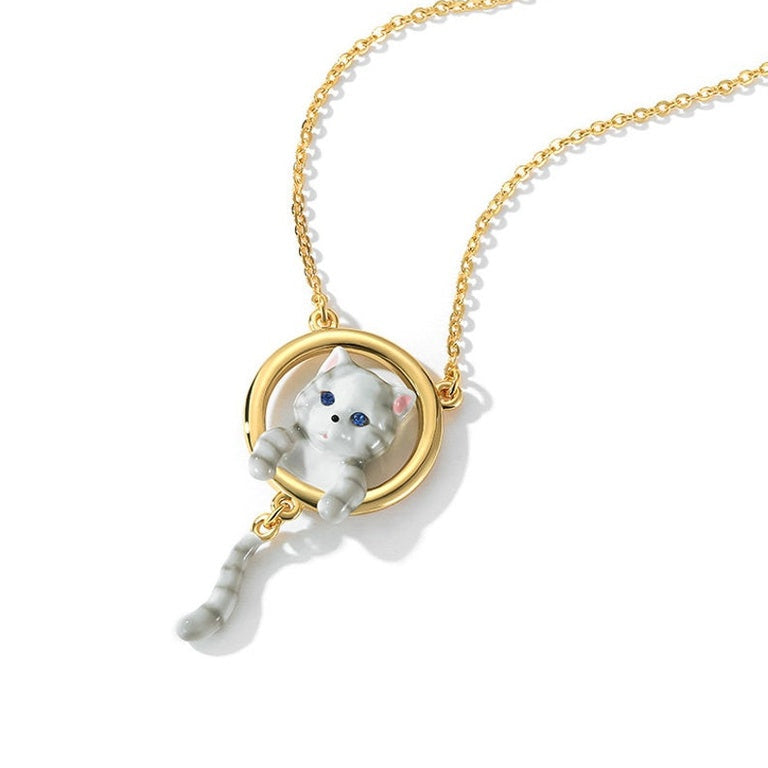 Peek-a-Kitty Necklace