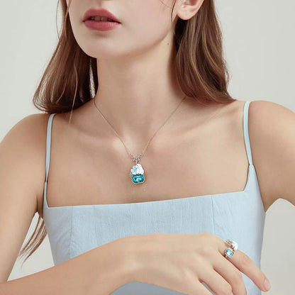 Polar Bear Ice Crystal Necklace