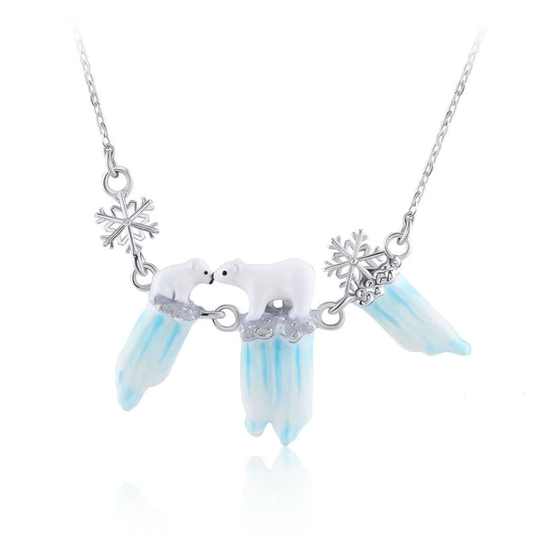 Polar Bear Family Necklace
