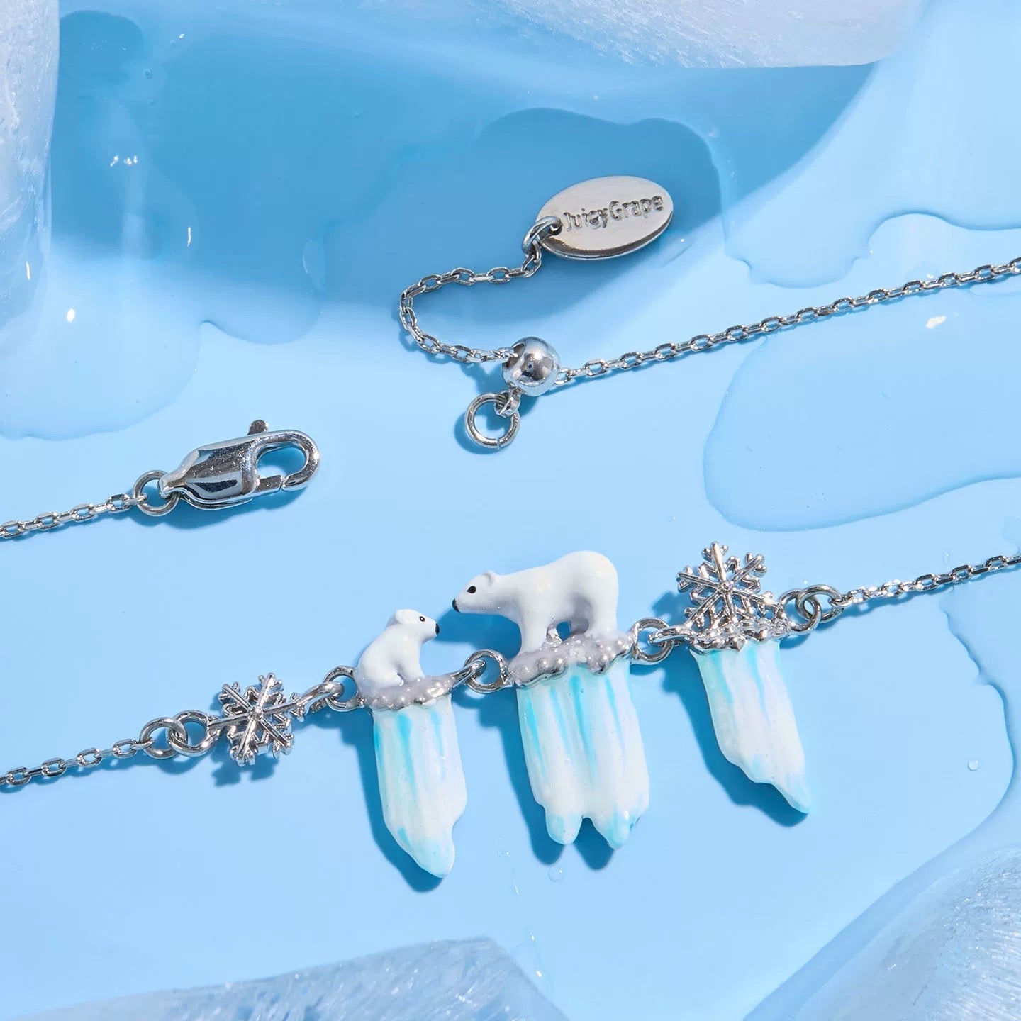 Polar Bear Family Necklace