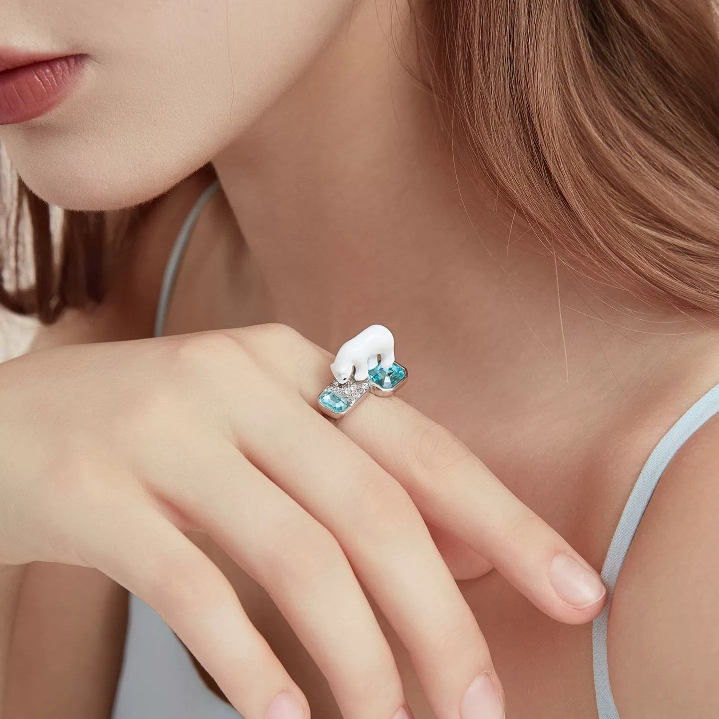 Polar Bear Ice Gem Ring