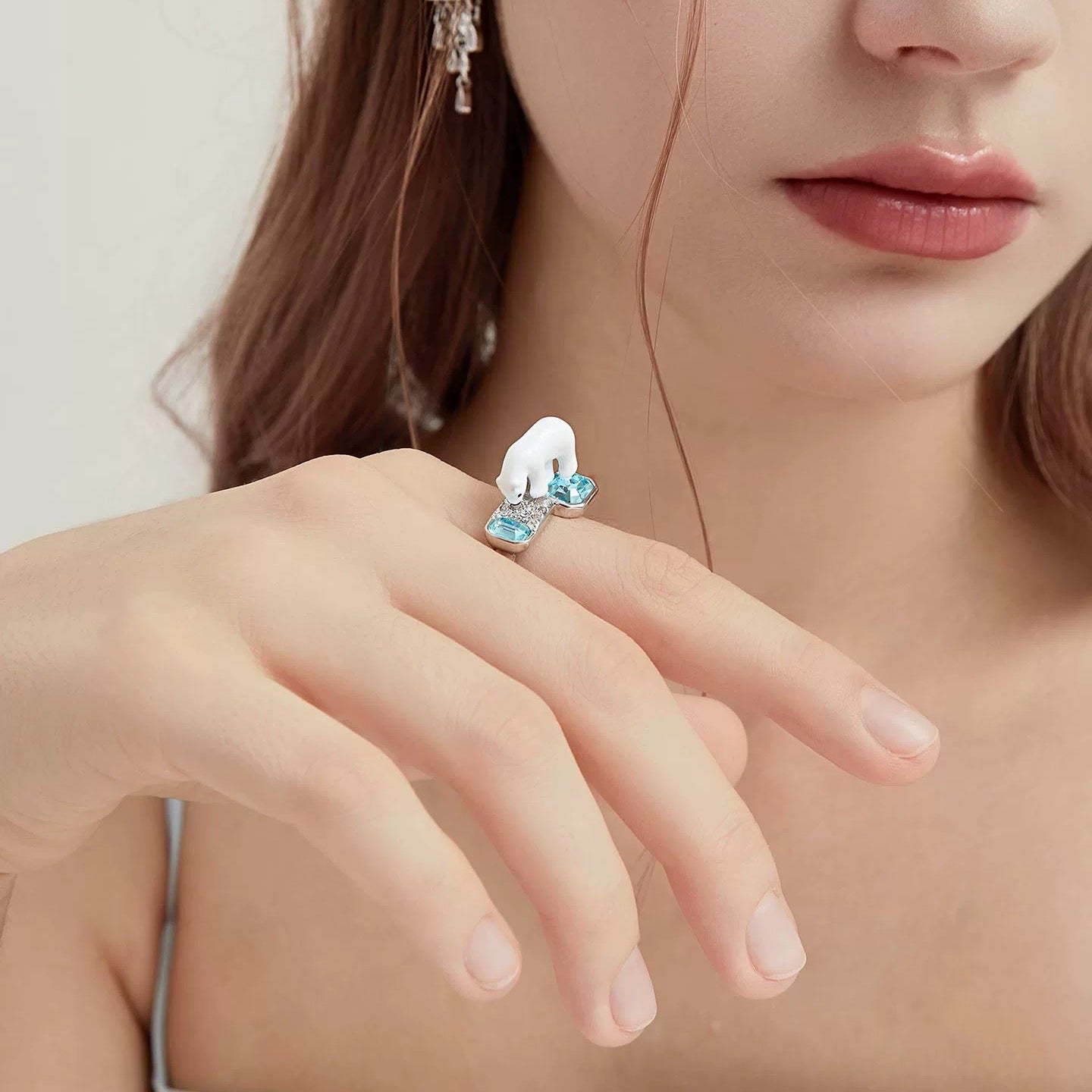 Polar Bear Ice Gem Ring