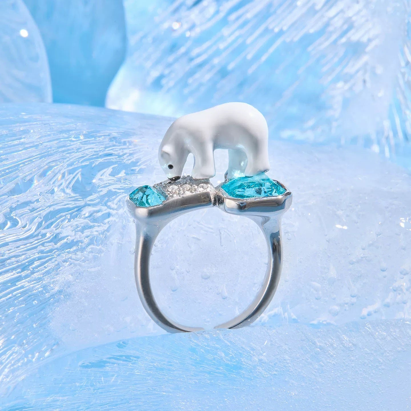 Polar Bear Ice Gem Ring