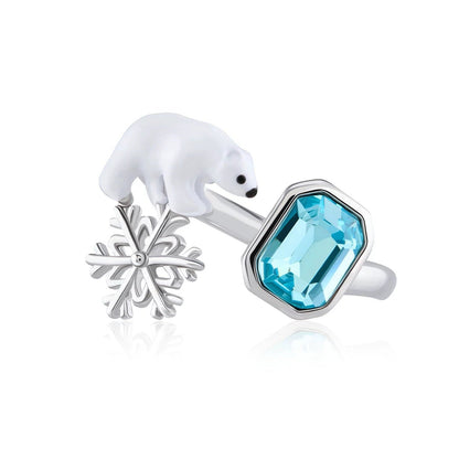 Polar Bear Snowflake Ring