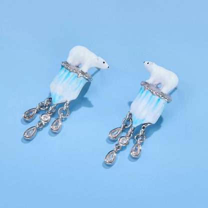 Polar Bear Frost Drop Earrings