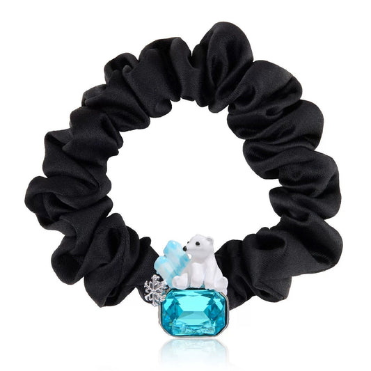 Polar Bear Hair Scrunchie – Black
