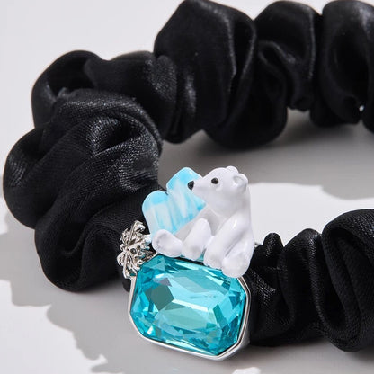 Polar Bear Hair Scrunchie – Black