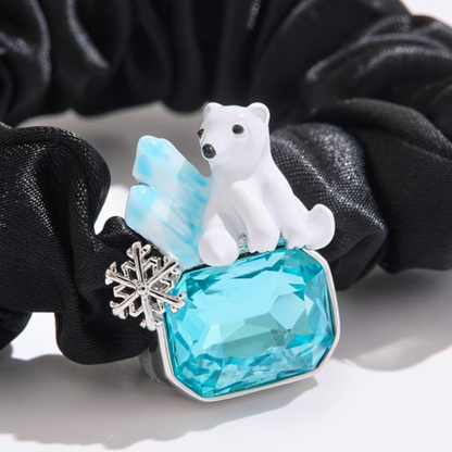 Polar Bear Hair Scrunchie – Black