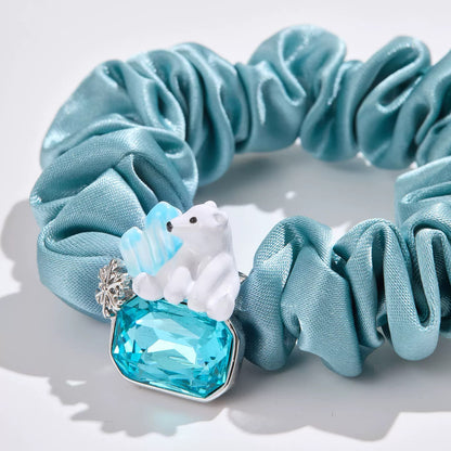 Polar Bear Hair Scrunchie – Glacier Blue