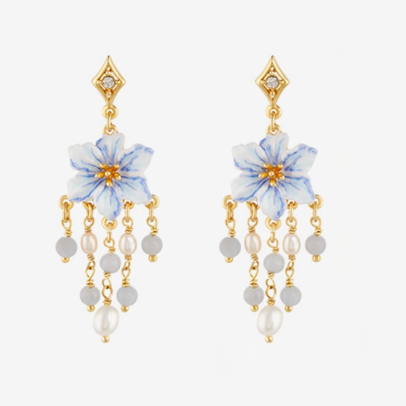 X-ed100501 青花瓷耳钉