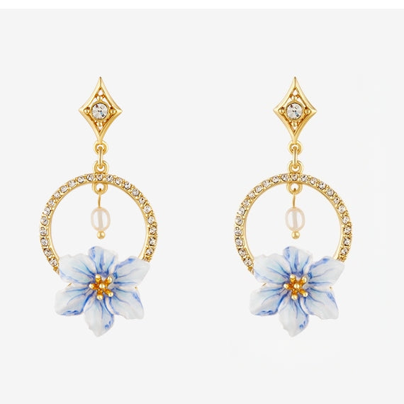 X-ed100401 青花瓷 耳钉