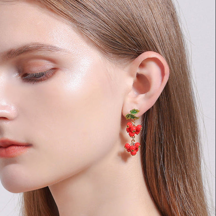 Ruby Hawthorn Cascade Earrings