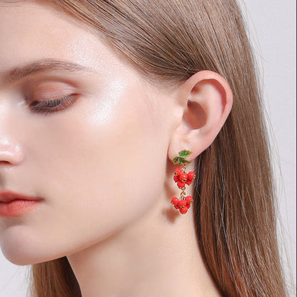 Ruby Hawthorn Cascade Earrings